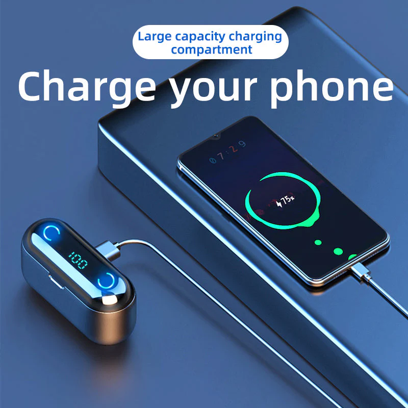 Wireless Ultimate Headset with 2000mAh Powerbank Case - Image 6