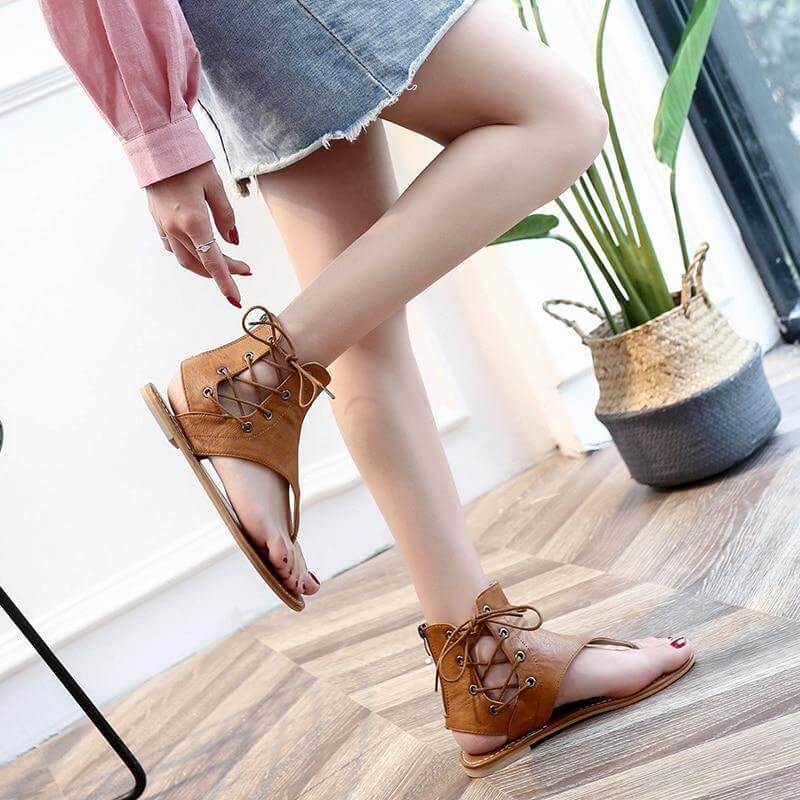 Women Vintage Gladiator Sandals Flip-Flops - Image 9