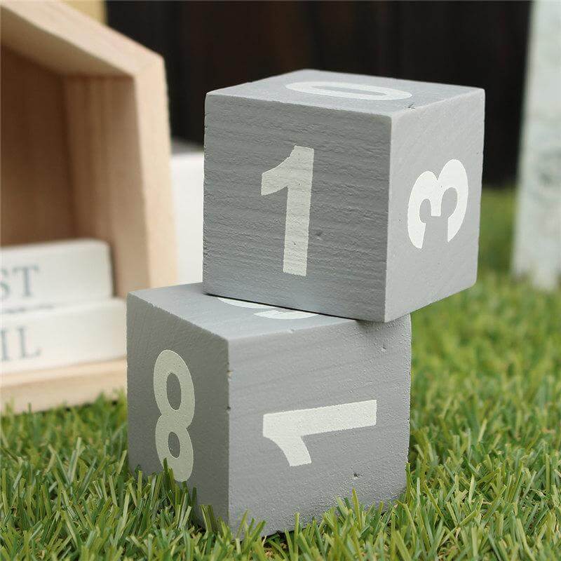 Wood Block Calendar Home Decoration - Image 3