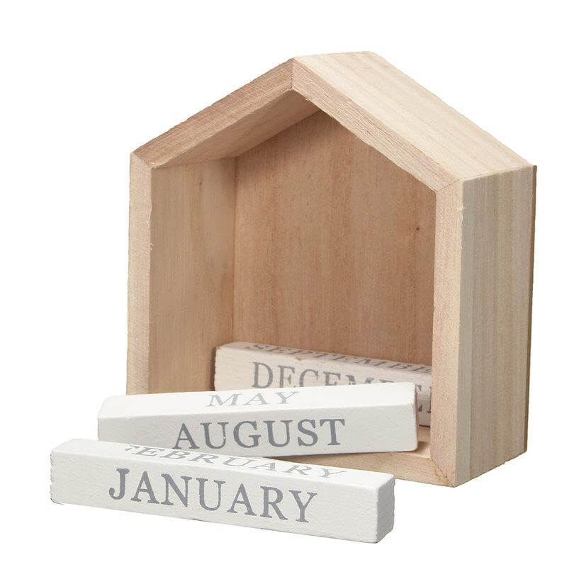 Wood Block Calendar Home Decoration - Image 6