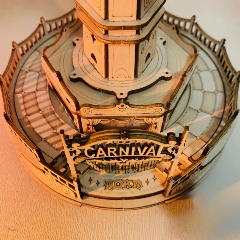 Wooden 3D Puzzle DIY Carnival Tower Kit - Image 7