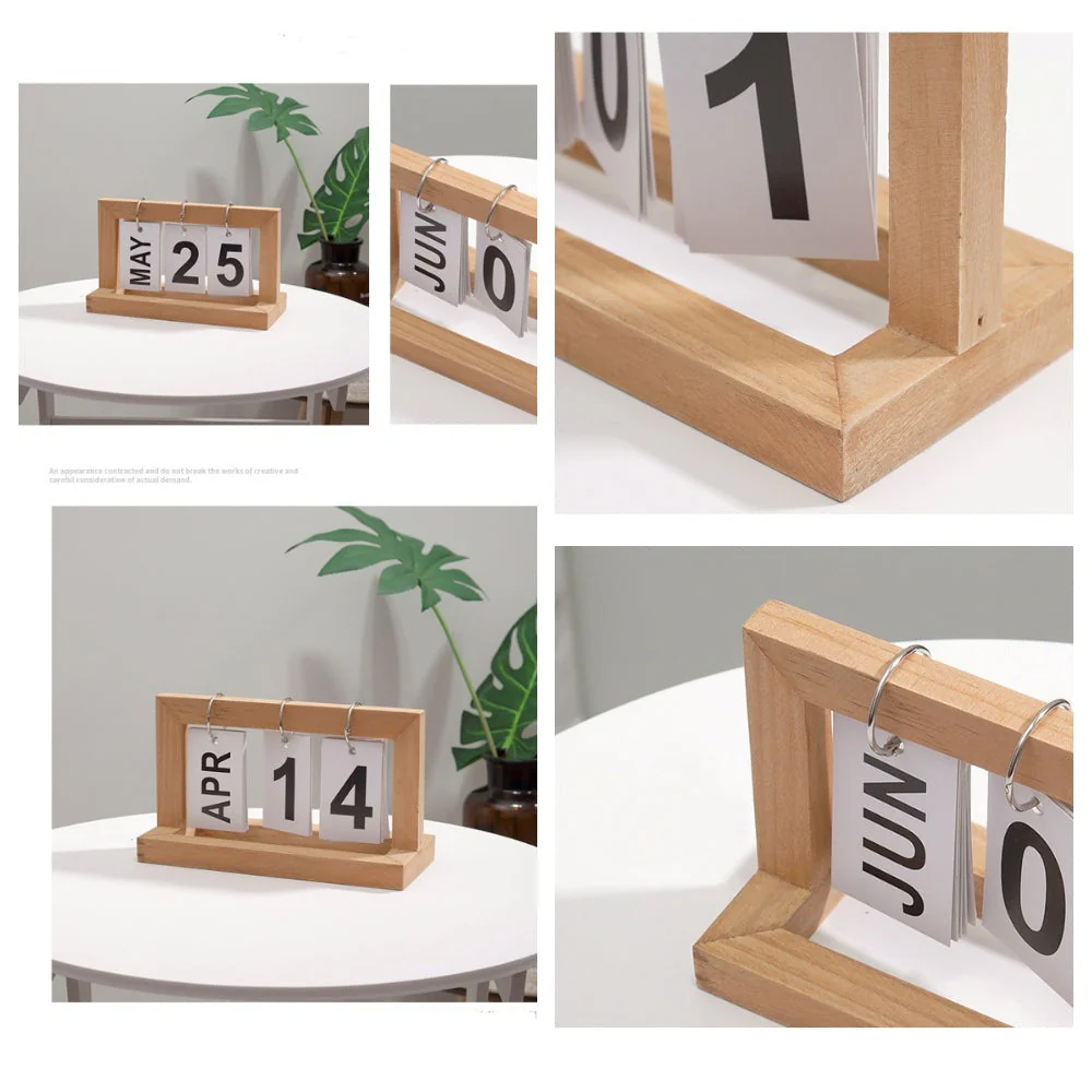 Wooden Flip Desktop Daily Calendar - Image 2