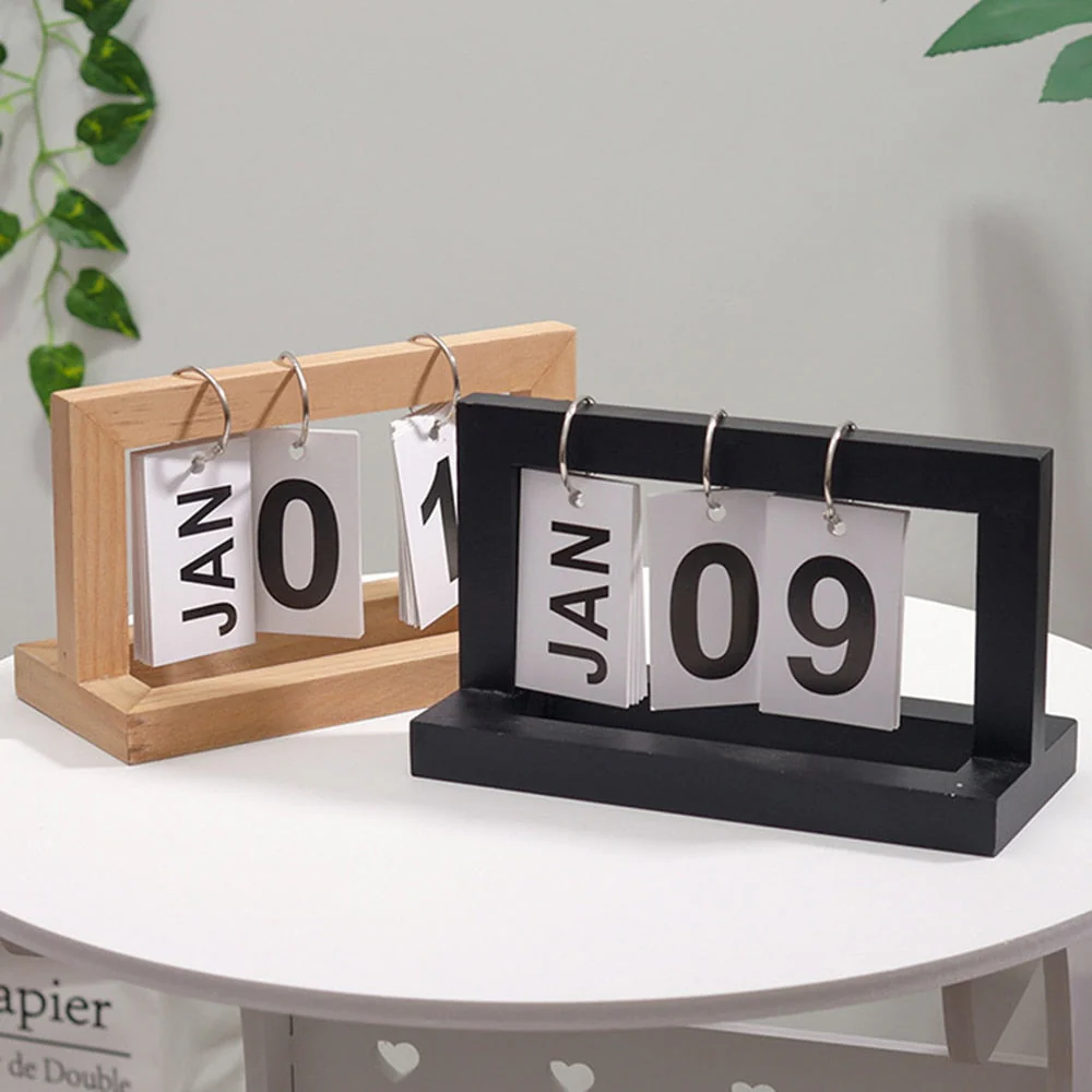 Wooden Flip Desktop Daily Calendar - Image 3