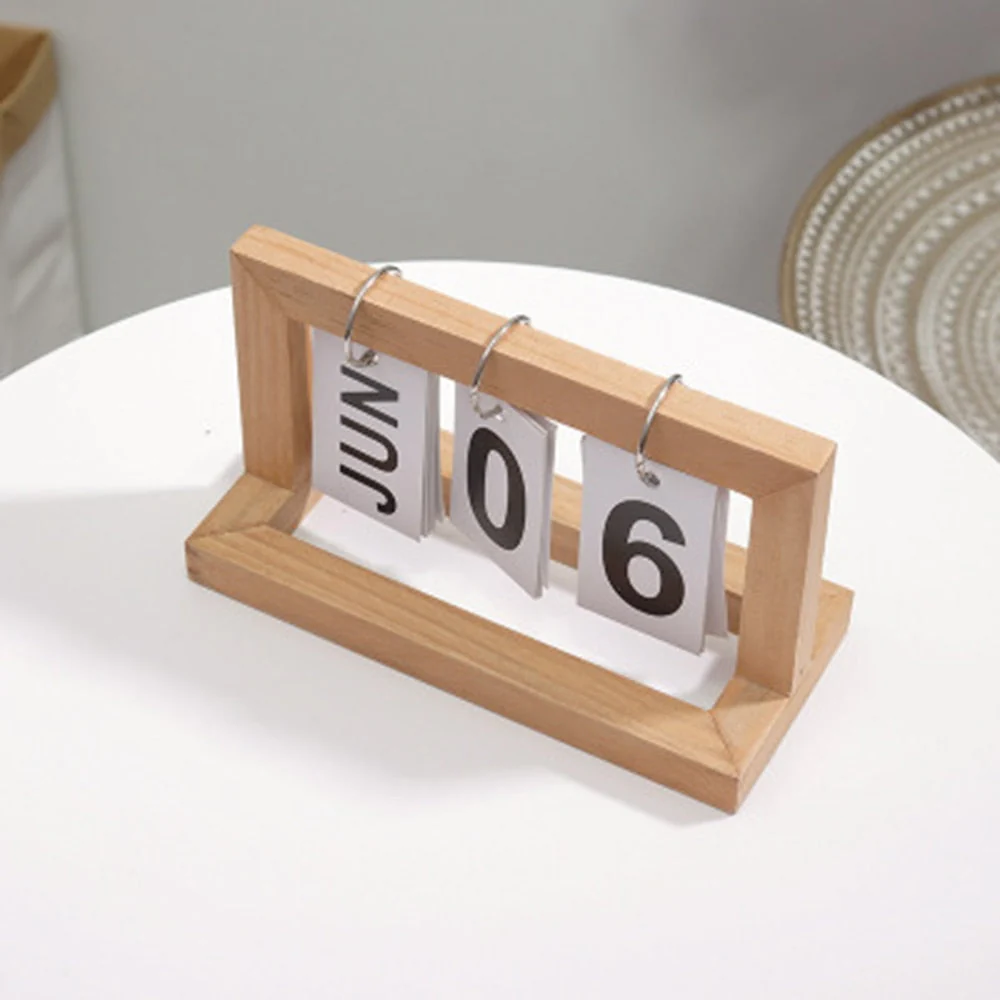 Wooden Flip Desktop Daily Calendar - Image 4