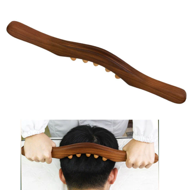 Wooden Gua Sha Neck Shoulder Back Massager - Image 4