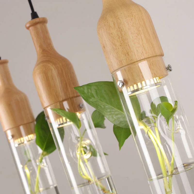 Wooden Modern LED Plant Pendant Lights - Image 4