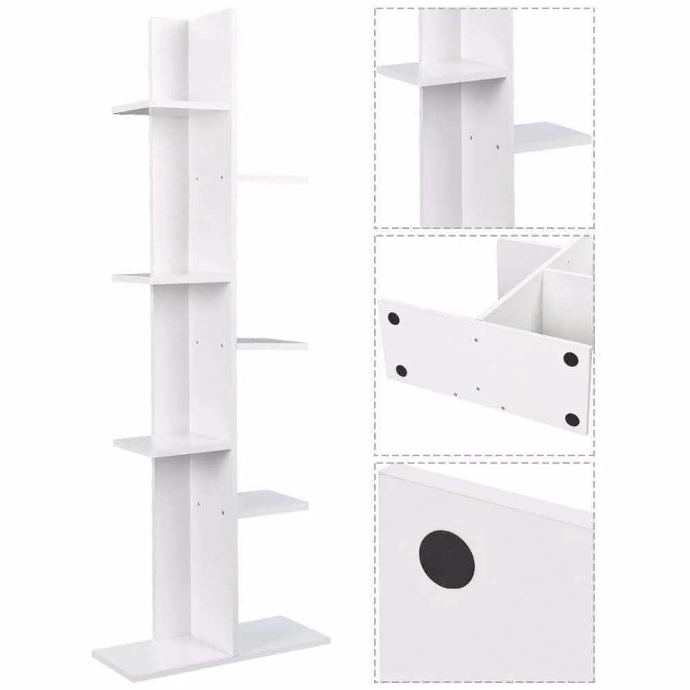 Wooden Modern Open Concept Bookcase with Shelves - Image 4