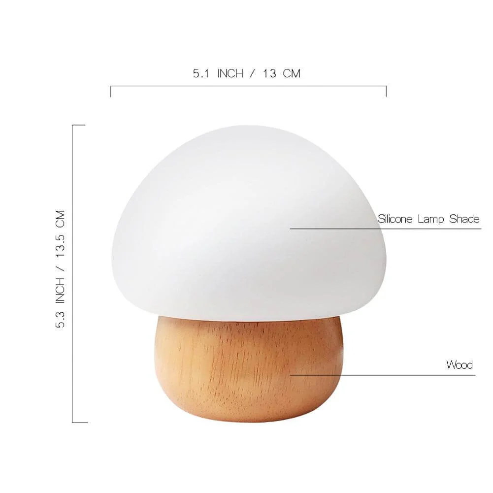 Wooden Mushroom Led Night Lamp - Image 5