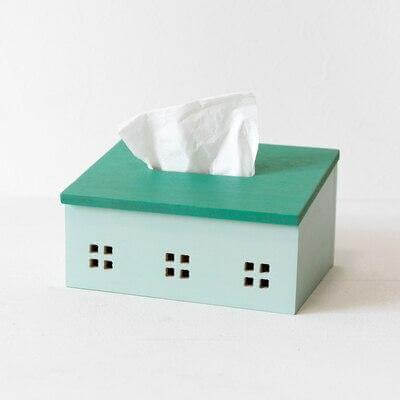 Wooden Nordic House Tissue Box - Image 9