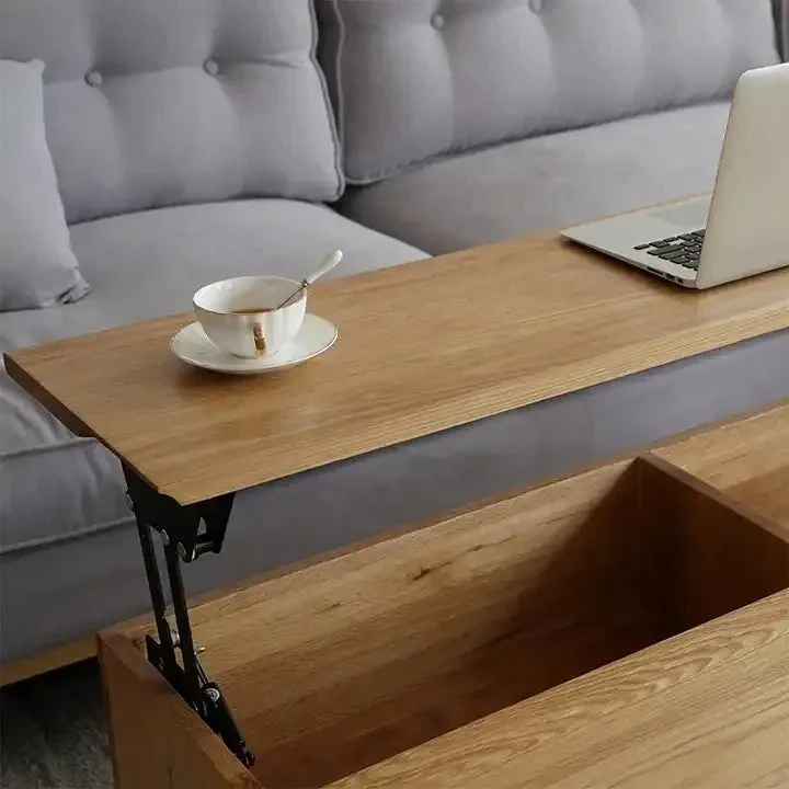 Wooden Nordic Liftable Space Saving Coffee Table - Image 4