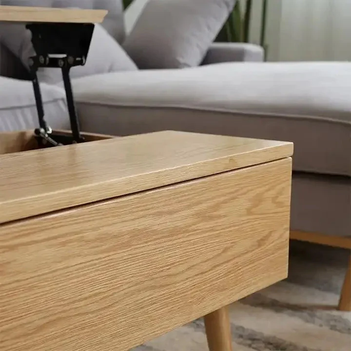 Wooden Nordic Liftable Space Saving Coffee Table - Image 5