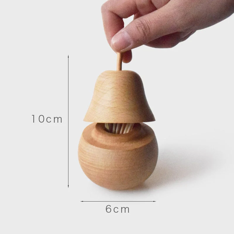 Wooden Pear Toothpick Holder - Image 5