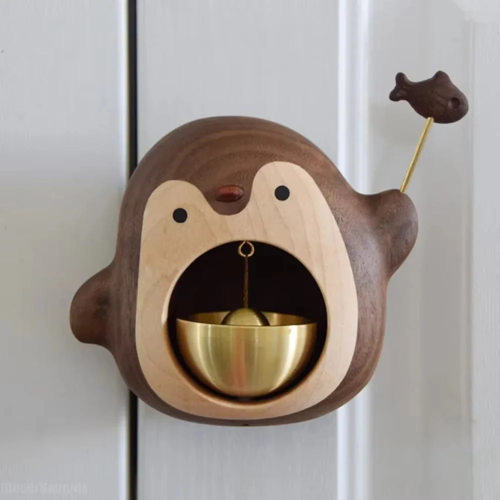 Wooden Penguin Cute Doorbell