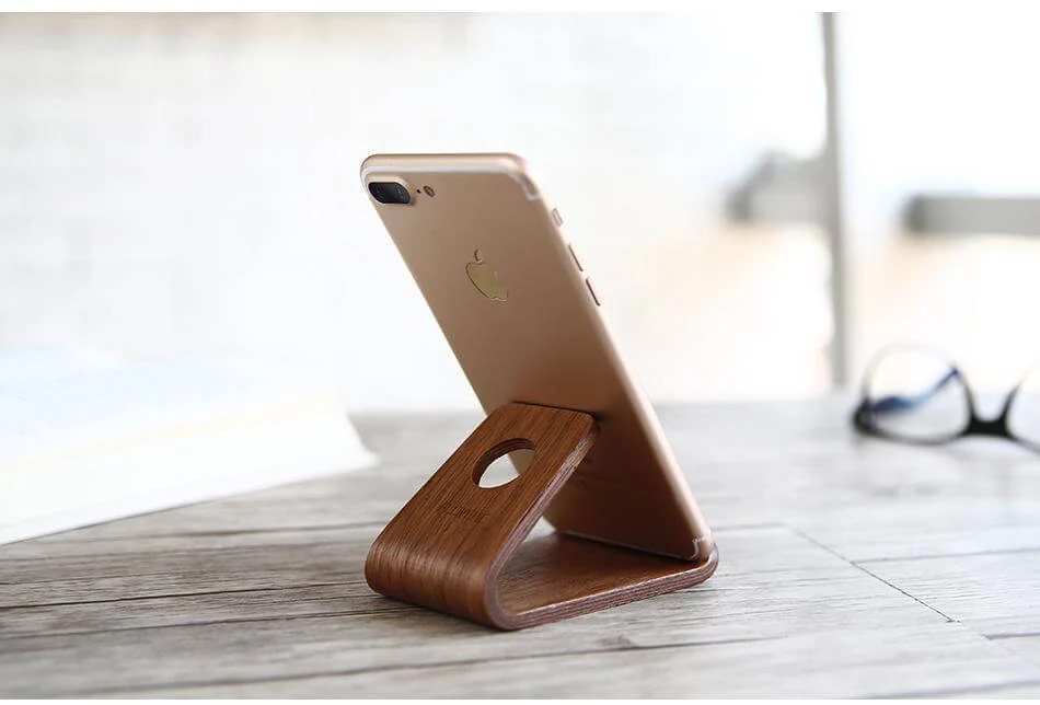 Wooden Phone Holder Stand Station Dock For Iphone Models - Image 3