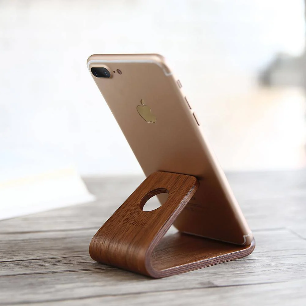 Wooden Phone Holder Stand Station Dock For Iphone Models - Image 5