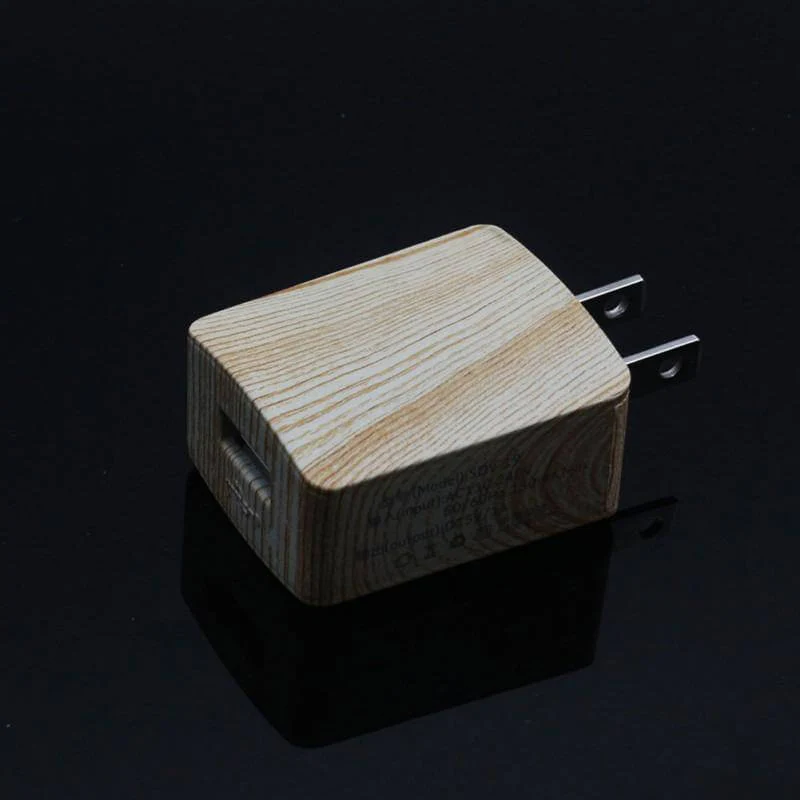 Wooden Single Fast USB Mobile Phone Charger - Image 3