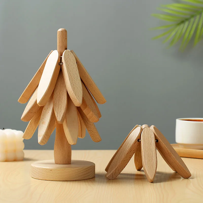 Wooden Tree Heat Resistant Coaster Set - Image 3