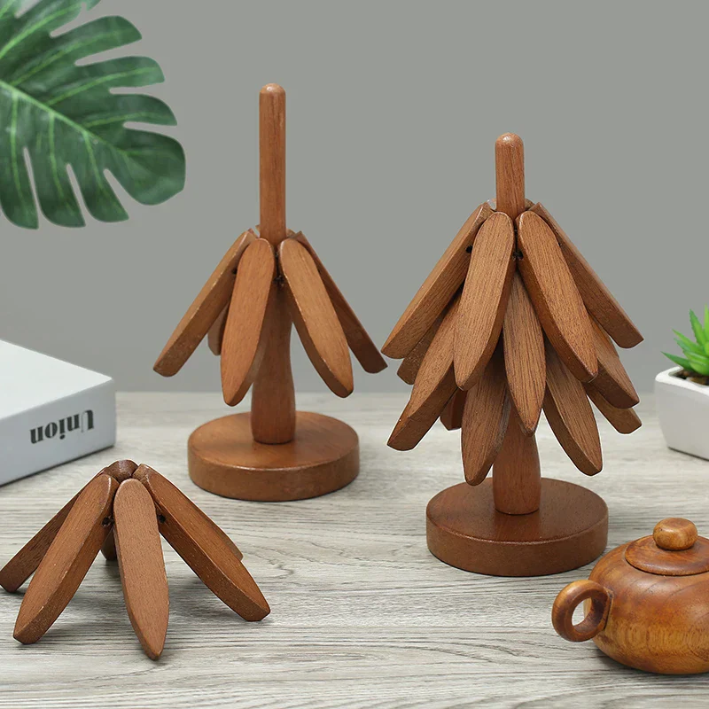 Wooden Tree Heat Resistant Coaster Set - Image 5