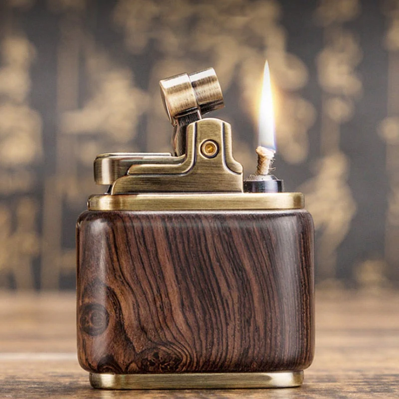 Wooden Vintage Spark Kerosene Lighter - Image 10