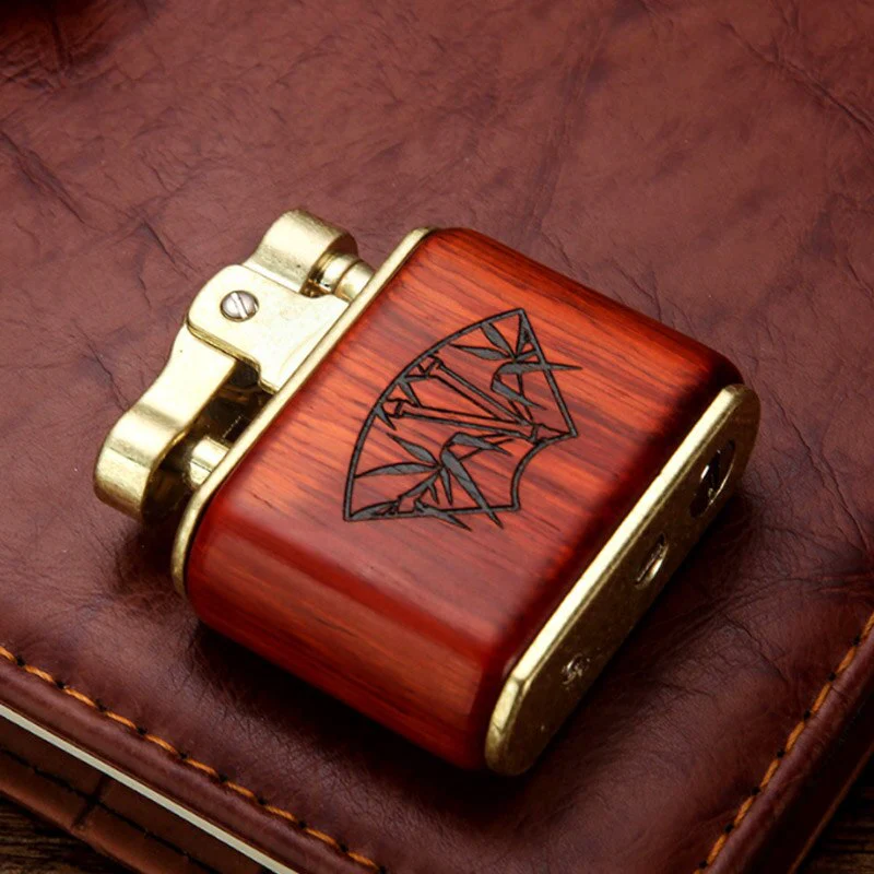 Wooden Vintage Spark Kerosene Lighter - Image 3