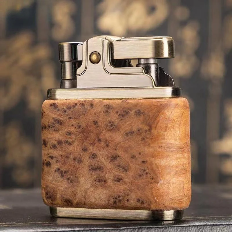 Wooden Vintage Spark Kerosene Lighter - Image 6