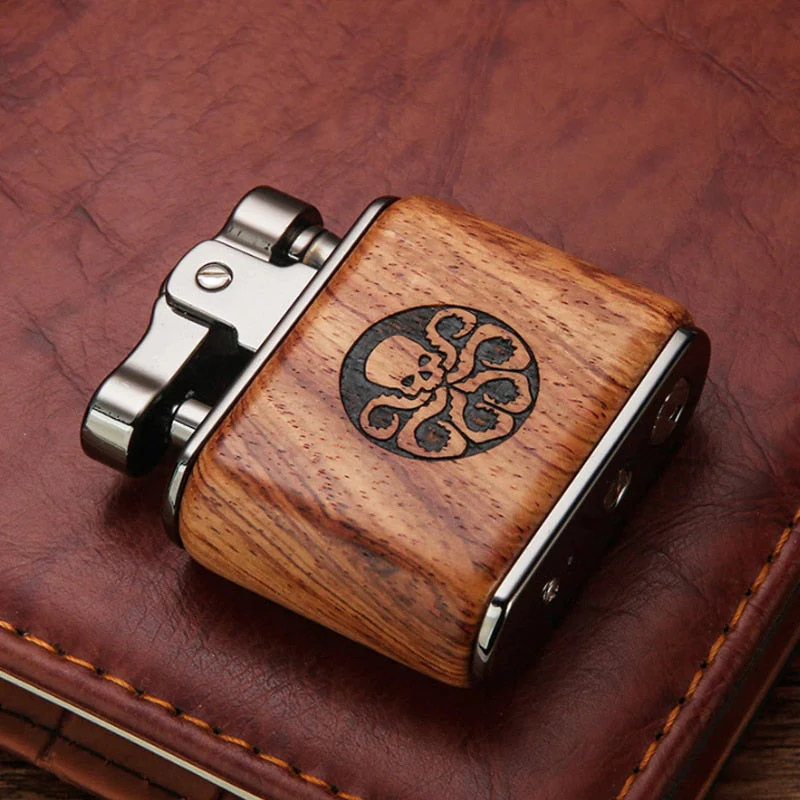 Wooden Vintage Spark Kerosene Lighter - Image 9