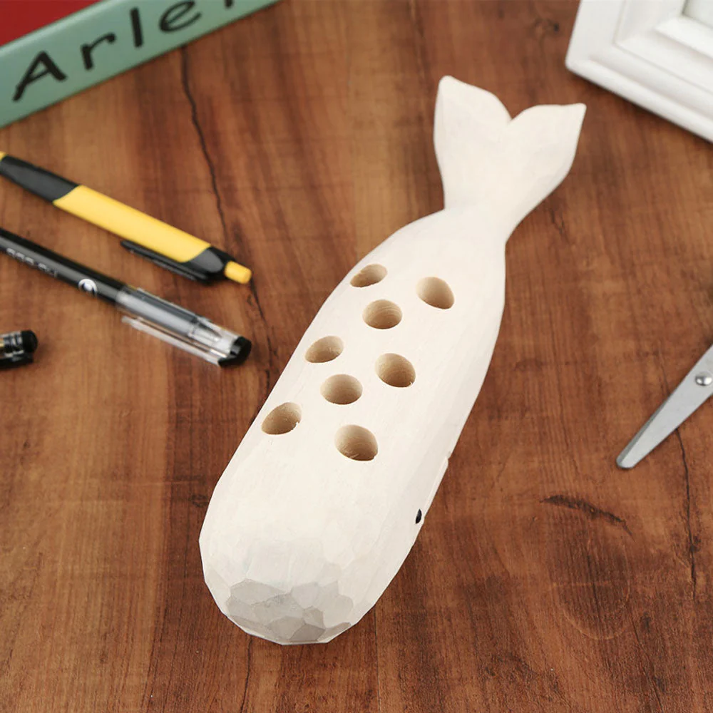 Wooden Whale Creative Pen Holder - Image 2