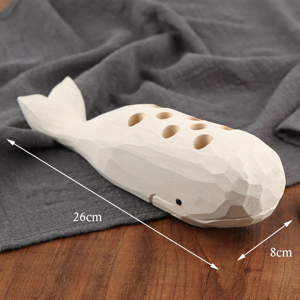 Wooden Whale Creative Pen Holder - Image 4