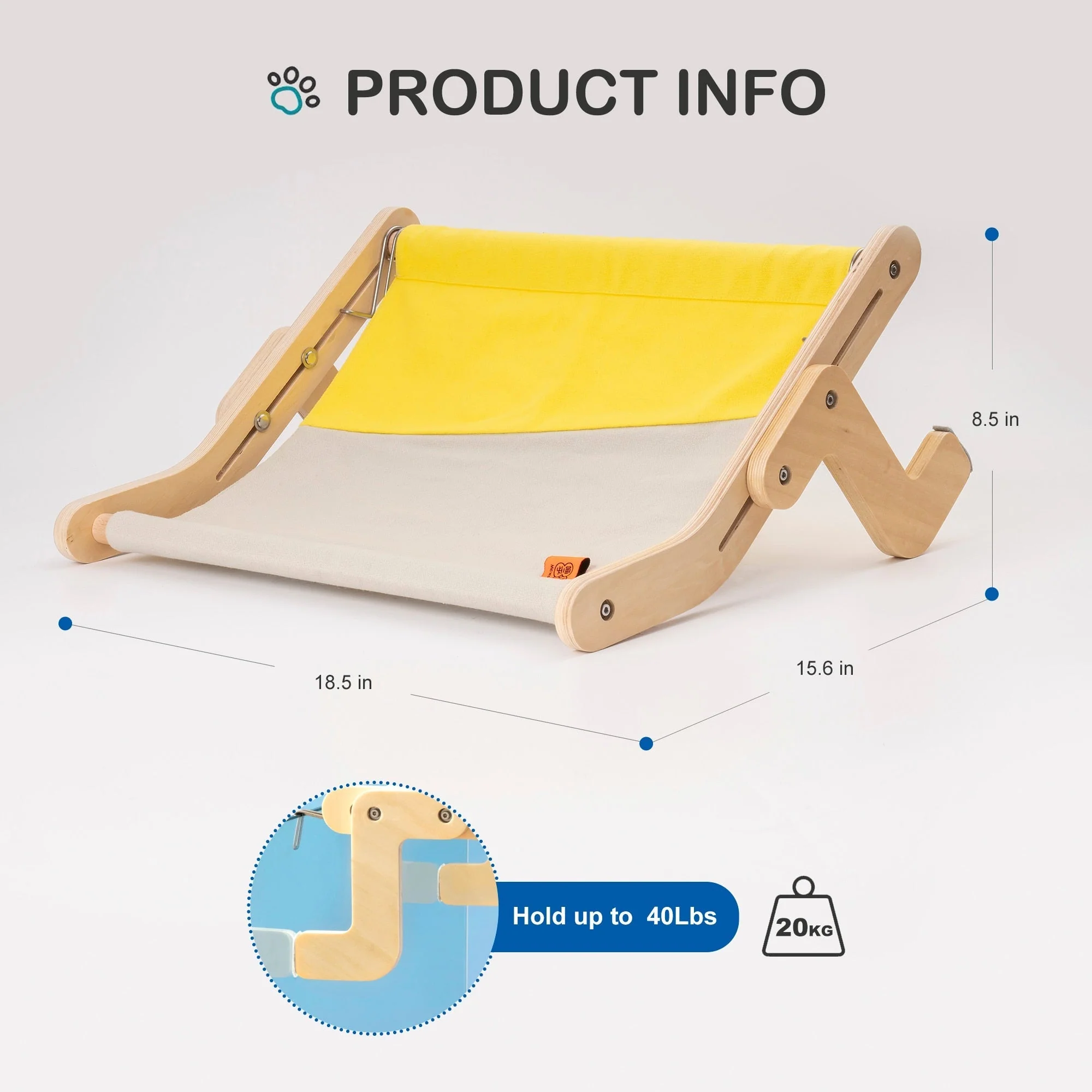 Wooden Window Cat Hanging Bed - Image 12