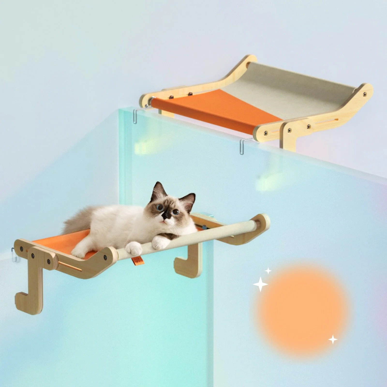 Wooden Window Cat Hanging Bed - Image 4