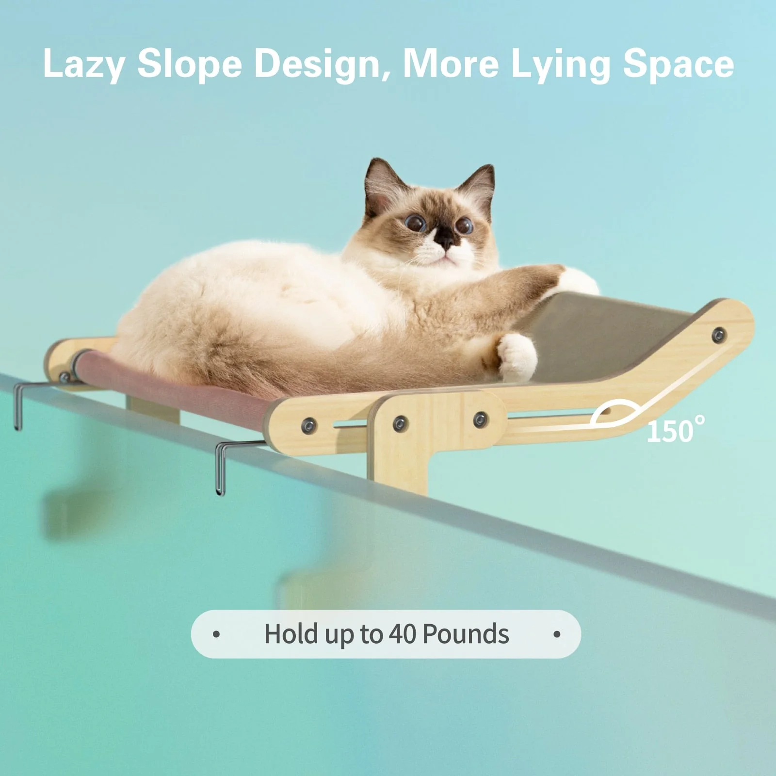 Wooden Window Cat Hanging Bed - Image 6