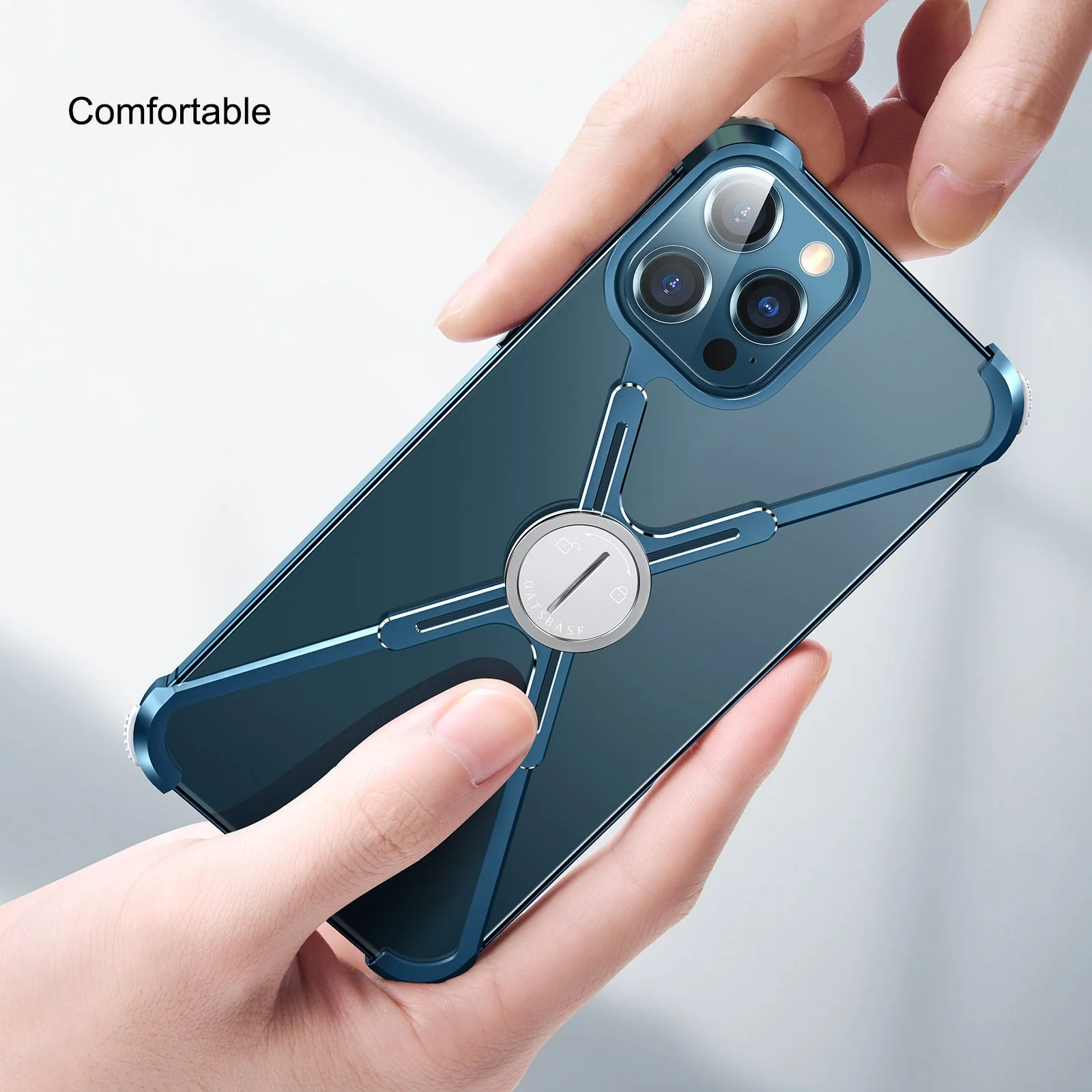X Shaped Metal iPhone Back Cover Case - Image 3