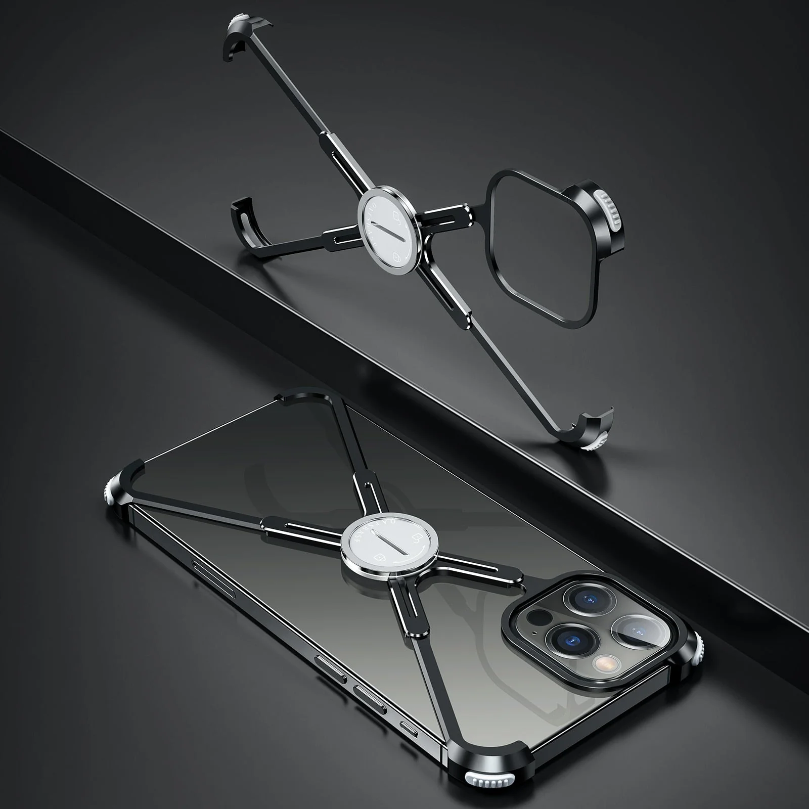 X Shaped Metal iPhone Back Cover Case - Image 9