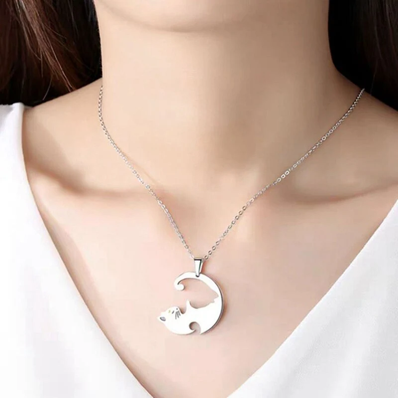 Yin Yang Cat Couple Necklace - Image 3