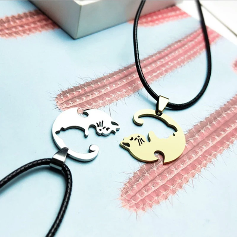 Yin Yang Cat Couple Necklace - Image 4