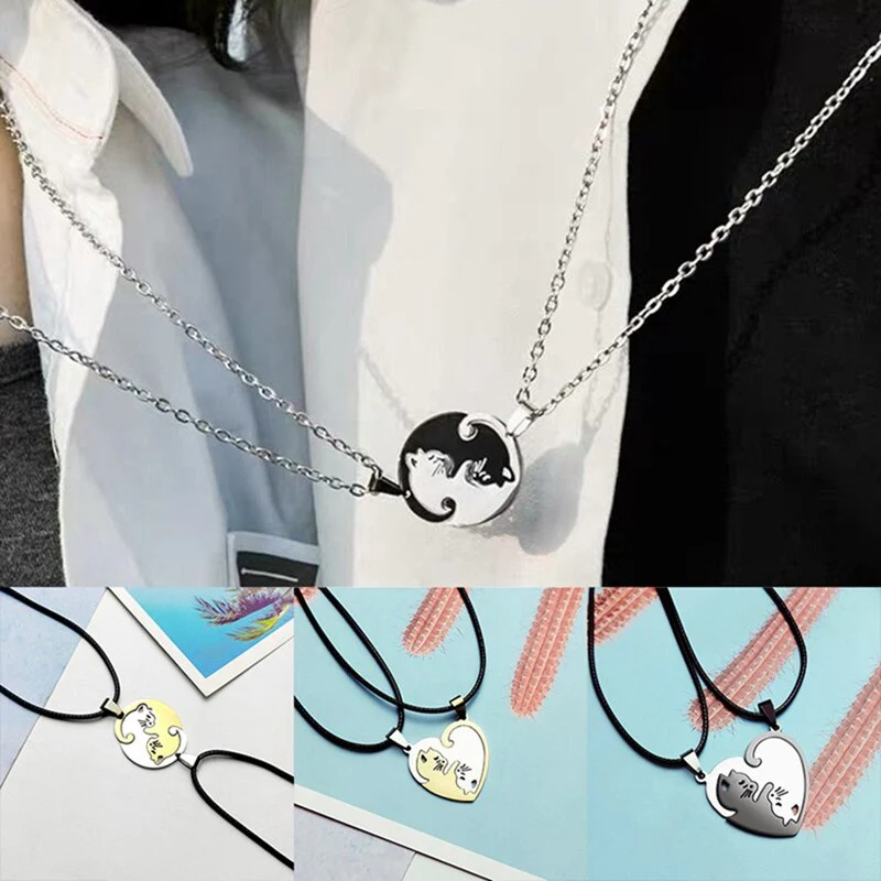 Yin Yang Cat Couple Necklace - Image 5