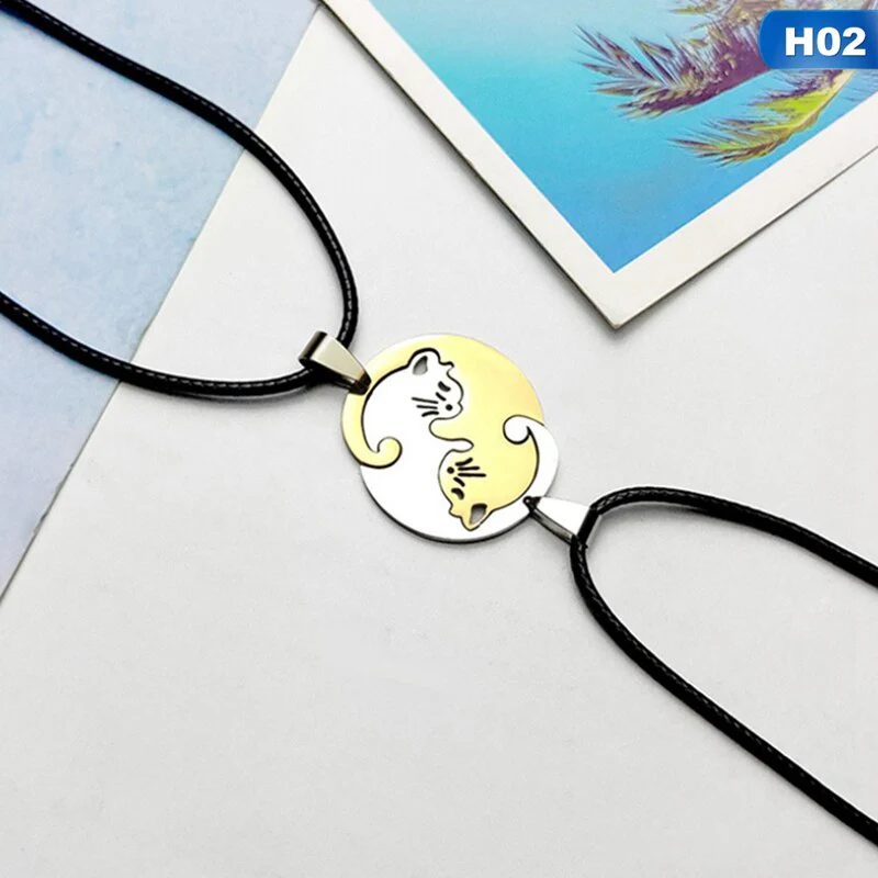 Yin Yang Cat Couple Necklace - Image 9