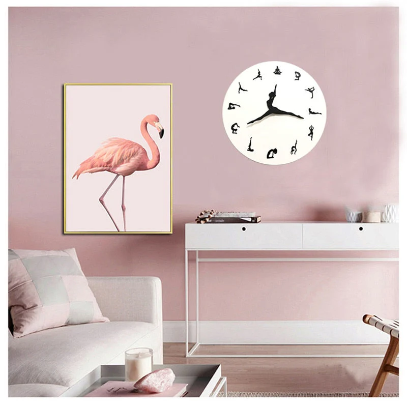 Yoga Time Decorative Wall Clock - Image 3