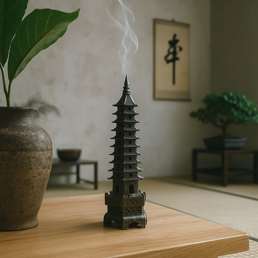 Zen Tower-Style Smoke Waterfall Incense Burner - Image 2