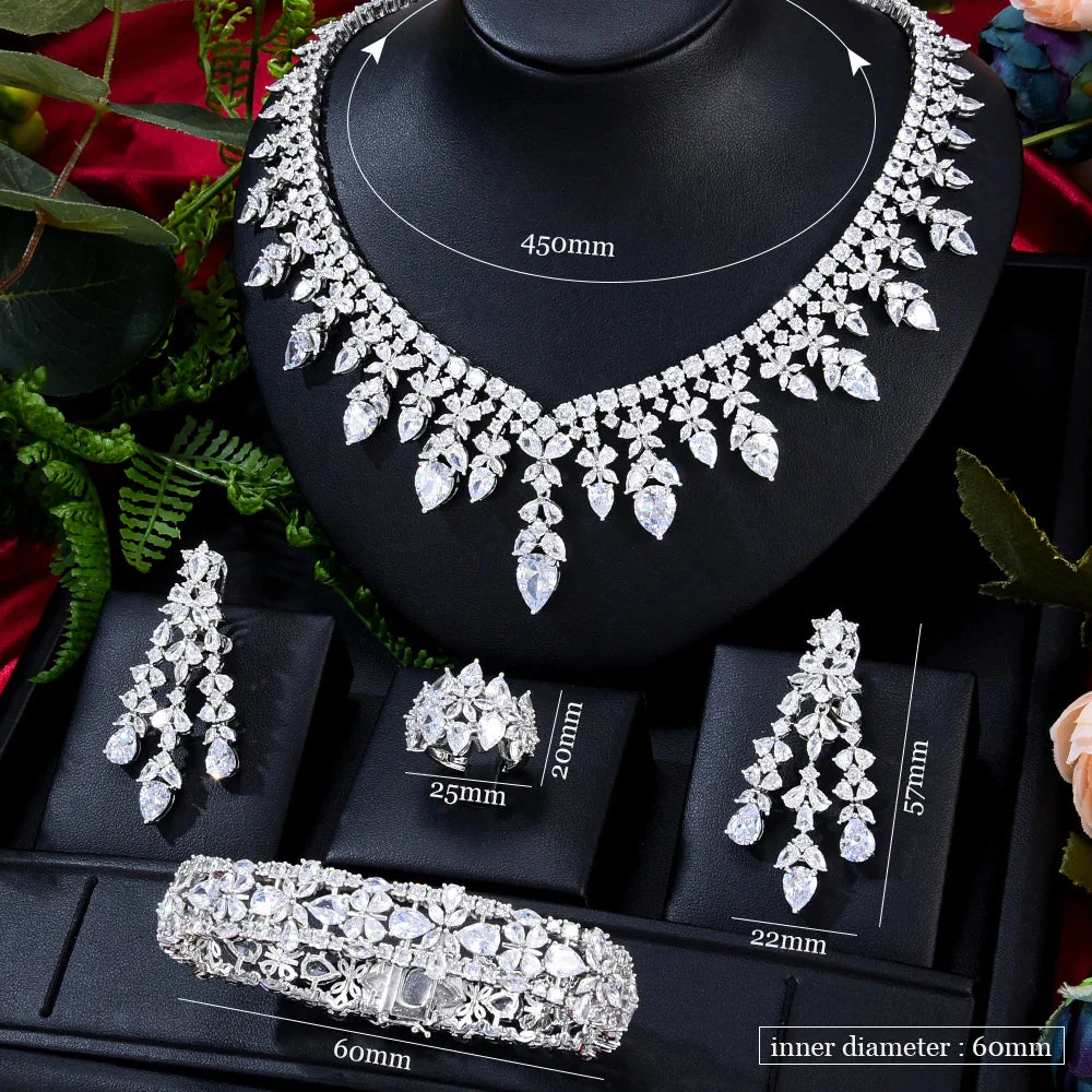 Zircon Crystal Turquoise Luxury African Jewelry Gift Set - Image 7