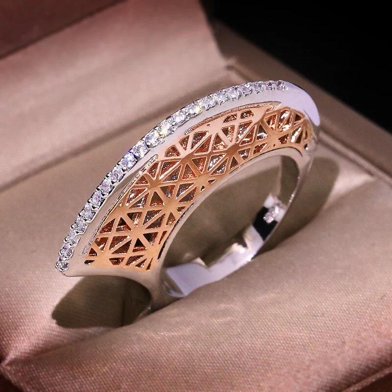 Zirconium Moon Shape Personality Ring - Image 2