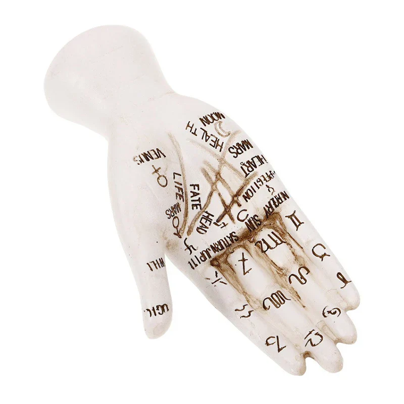 Zodiac Symbols Mystic Palmistry Hand Sculpture - Image 6